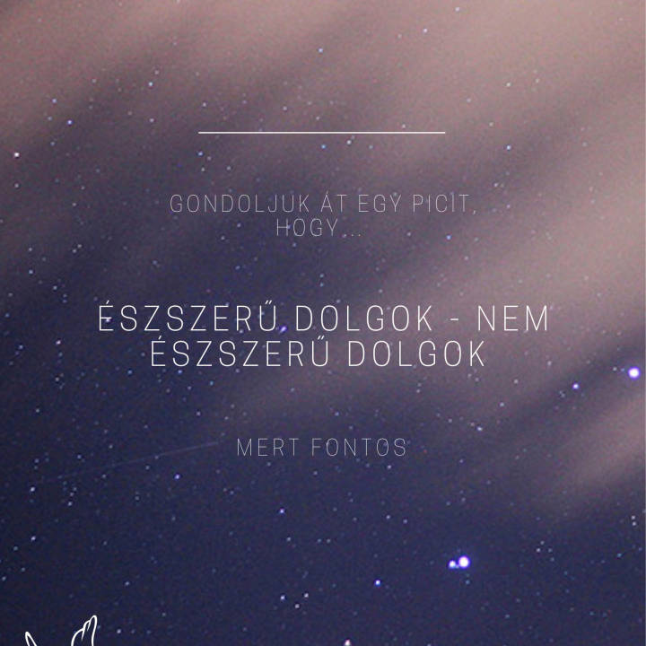 Észszerű dolgok – nem észszerű dolgok